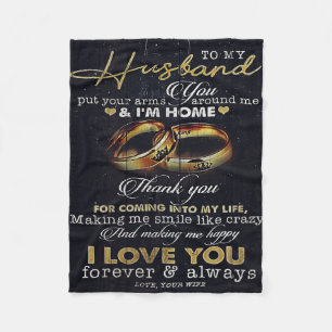 Brief aan mijn man: Love citeert Letter Fleece Deken