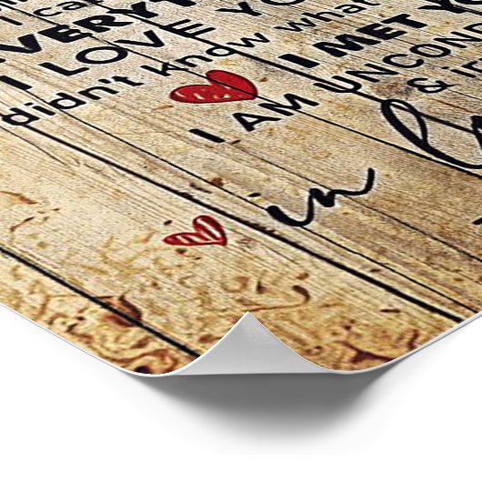 Brief aan mijn man, mooie citaten cadeau poster (Hoek)