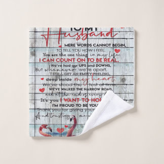 Brief aan mijn man : New Home Gift Washandje
