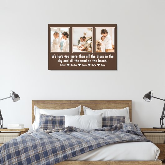Brief aan moeder gepersonaliseerde aangepaste fami canvas afdruk (Insitu (Slaapkamer))