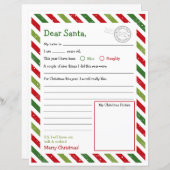 Brief aan Santa, Beste Santa Letter Kinder (Voorkant / Achterkant)