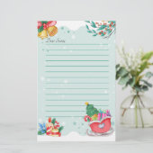 Brief aan Santa Claus Holiday Briefpapier (Staand voorkant)
