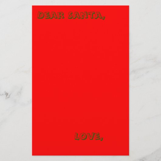 Brief aan Santa-kantoorbenodigdheden (Voorkant)