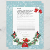 Brief aan Santa Persoonlijke Stationery (Voorkant / Achterkant)