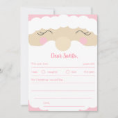 Brief aan Santa Pinkmas Feestdagenkaart (Voorkant)