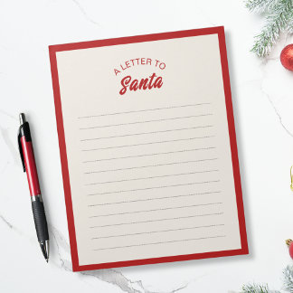 Brief aan Sinterklaas - Klassieke Rode Rand Notitieblok