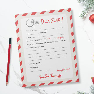 Brief aan Sinterklaas - Suikerriet Luchtpost Notitieblok