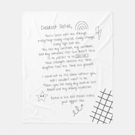 Brief aan zuster fleece deken