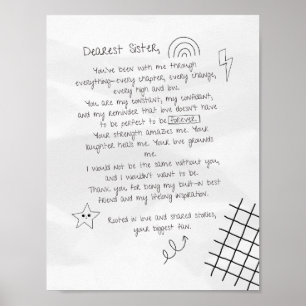 Brief aan zuster poster