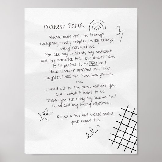 Brief aan zuster poster (Voorkant)