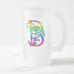 BRIEF B. COLORFUL FLORAL MONOGRAM MATGLAS BIERPUL