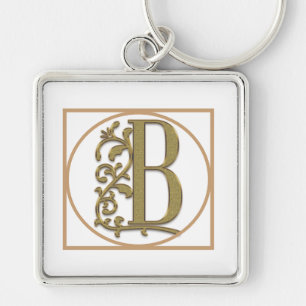 BRIEF B MONOGRAM Beauful Wedding New Home Gift Sleutelhanger
