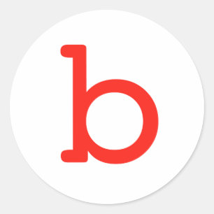 Brief B Ronde Sticker
