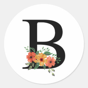 Brief B Ronde Sticker