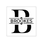 Brief B | Zwart siersplit monogram Rubberstempel (Afrduk)