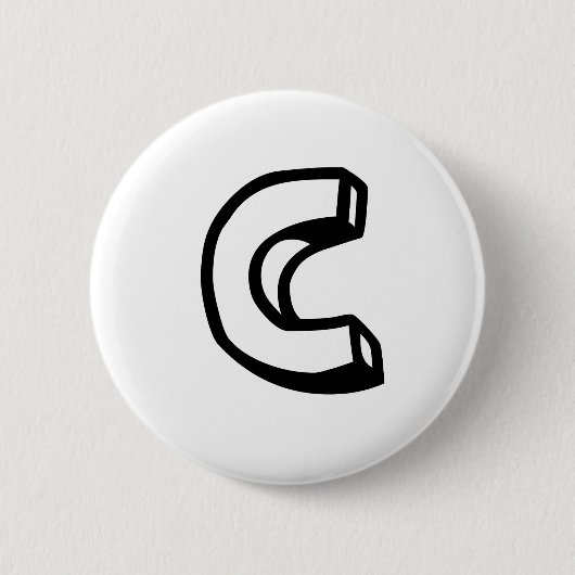 Brief C Ronde Button 5,7 Cm (Voorkant)