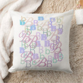Brief Confetti "B" Worp Kussen (Deken)