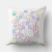 Brief Confetti "B" Worp Kussen (Voorkant)