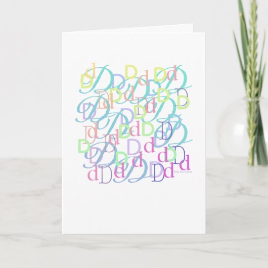 Brief Confetti "D" Kaart (Voorkant)