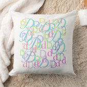 Brief Confetti "D" Worp Kussen (Deken)