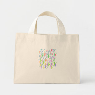 Brief Confetti "F" Mini Tote Bag