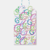 Brief Confetti "G" Cadeaulabel (Voorkant)