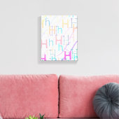 Brief Confetti "H" Canvas Afdruk (Insitu (Woonkamer))