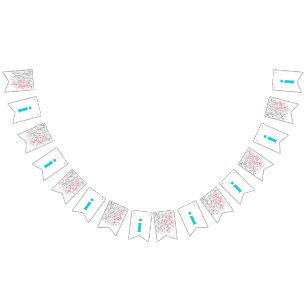 Brief Confetti "I" Vlaggetjes