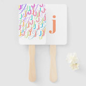 Brief Confetti "J" Handwaaier (Voorkant en achterkant)