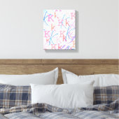 Brief Confetti "K" Canvas Afdruk (Insitu (Slaapkamer))