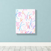 Brief Confetti "K" Canvas Afdruk (Insitu (Houten vloer))