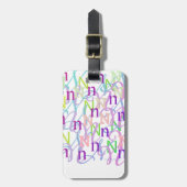 Brief Confetti "N" Bagagelabel (Voorkant verticaal)