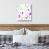 Brief Confetti "N" Canvas Afdruk (Insitu (Slaapkamer))