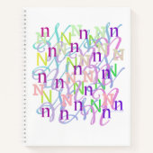 Brief Confetti "N" Notitieboek (Voorkant)