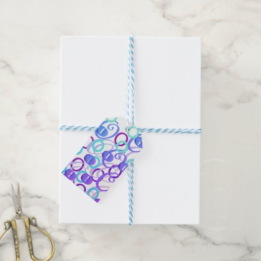 Brief Confetti "O" Cadeaulabel (Met Touw)