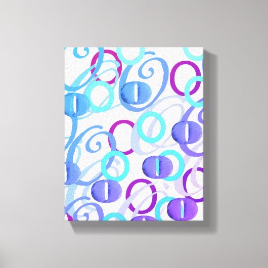 Brief Confetti "O" Canvas Afdruk (Voorkant)