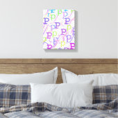 Brief Confetti "P" Canvas Afdruk (Insitu (Slaapkamer))