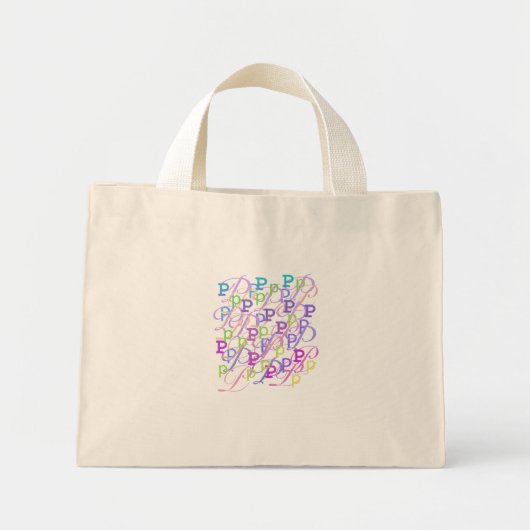 Brief Confetti "P" Mini Tote Bag (Voorkant)