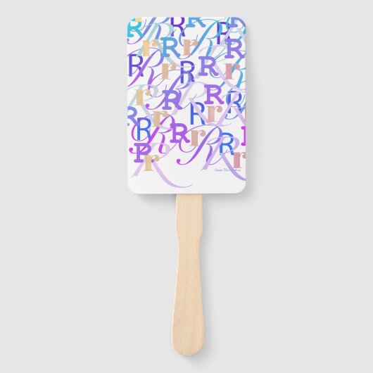 Brief Confetti "R" Handwaaier (Voorkant)