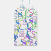 Brief Confetti "S" Cadeaulabel (Voorkant)