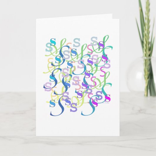 Brief Confetti "S" Kaart (Voorkant)