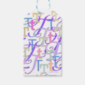 Brief Confetti "T" Cadeaulabel (Voorkant)