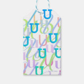 Brief Confetti "U" Cadeaulabel (Voorkant)