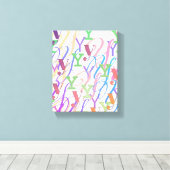 Brief Confetti "Y" Canvas Afdruk (Insitu (Houten vloer))