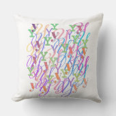 Brief Confetti "Y" Worp Kussen (Voorkant)