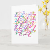 Brief Confetti "Z" Kaart (Gele Bloem)