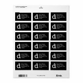 Brief D Etiket (Full Sheet)