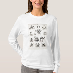 Brief D van een alfabet primer, 1832 T-shirt
