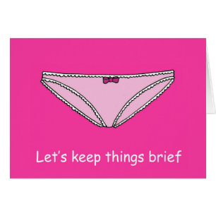Brief de culotte rose Note Caricature