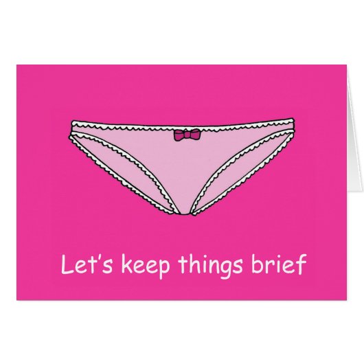 Brief de culotte rose Note Caricature (Devant horizontal)